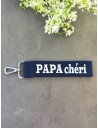Porte-clés "PAPA CHERI" - Bleu marine